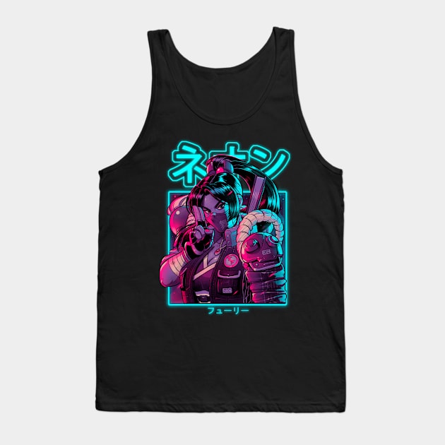 Neon Fury Tank Top by BrunoMota